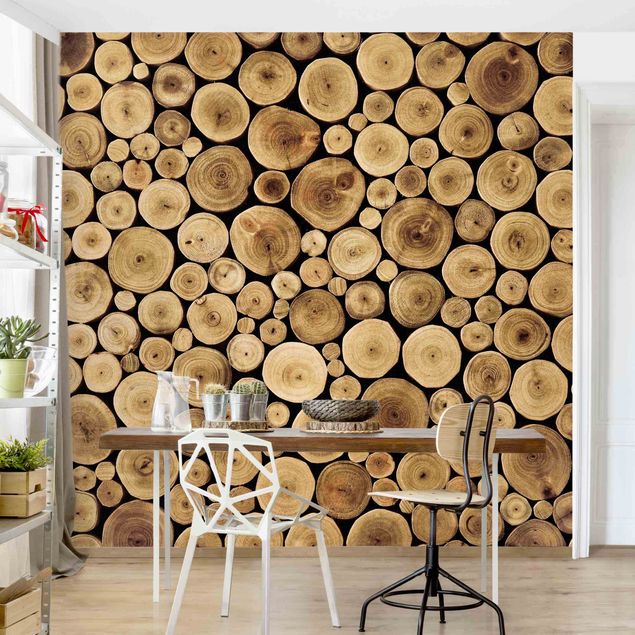 Papel de parede padrões Homey Firewood