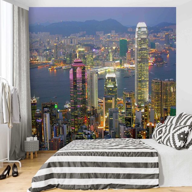 papel de parede urbano Hong Kong Skyline
