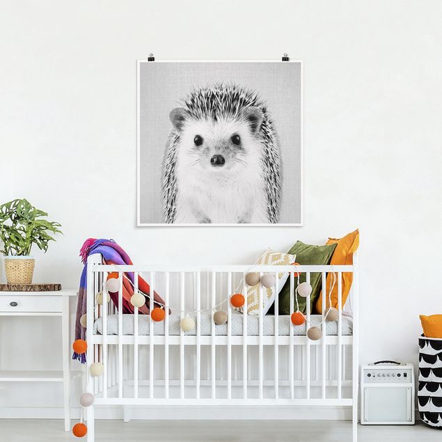 Decoração para quarto infantil Hedgehog Ingolf Black And White
