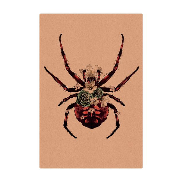 Tapete de cortiça Illustration Floral Spider
