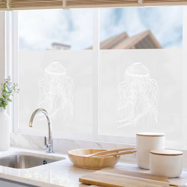 Películas de privacidade para janelas Illustration Jellyfish