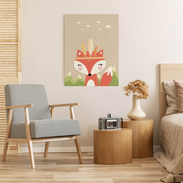 quadros decorativos para sala modernos Forest Fox