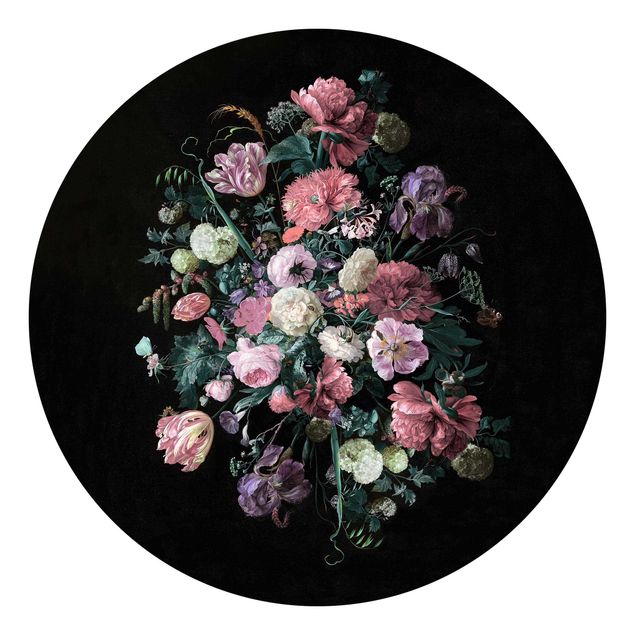 papel parede de flor Jan Davidsz De Heem - Dark Flower Bouquet
