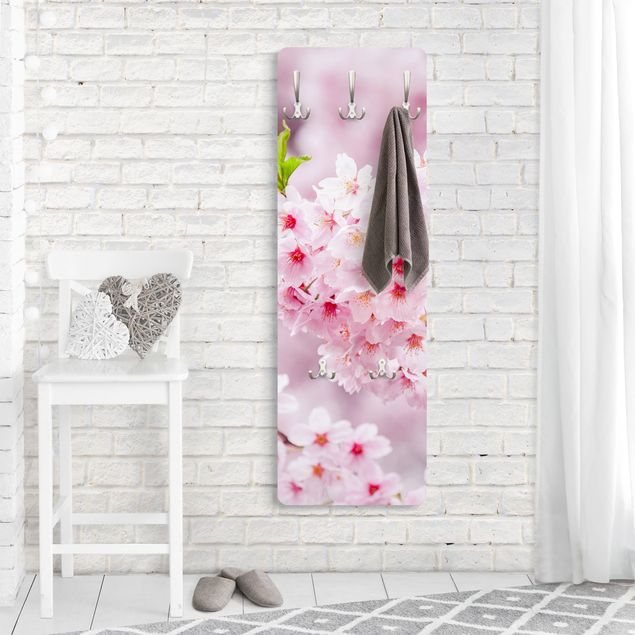 Cabides de parede em rosa Japanese Cherry Blossoms