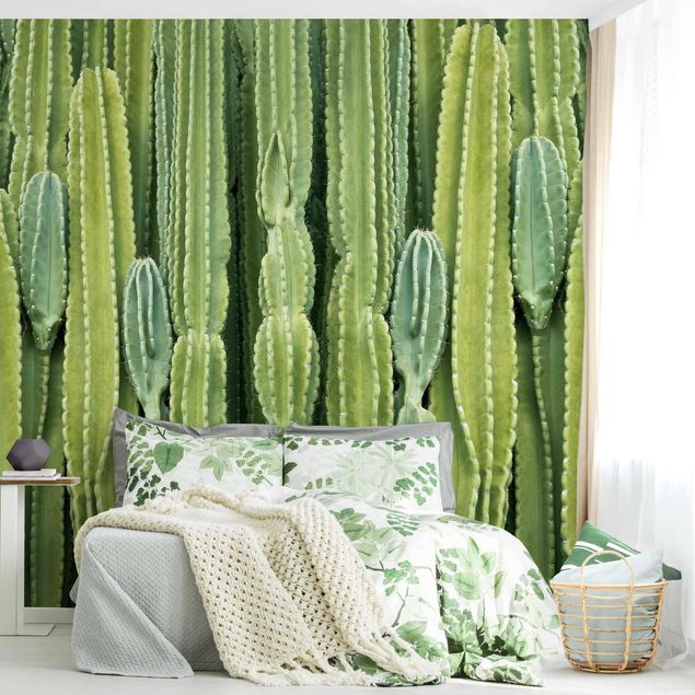 Papel de parede padrões Cactus Wall