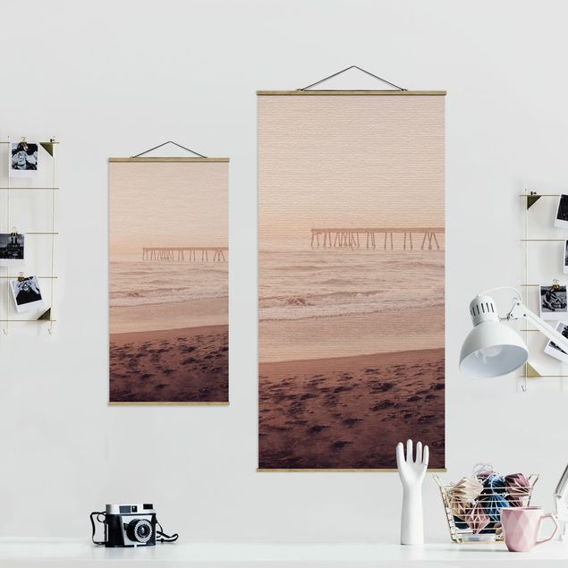 quadros modernos para quarto de casal California Crescent Shaped Shore