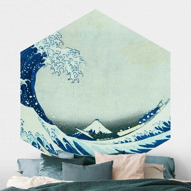 decoraçao para parede de cozinha Katsushika Hokusai - The Great Wave At Kanagawa