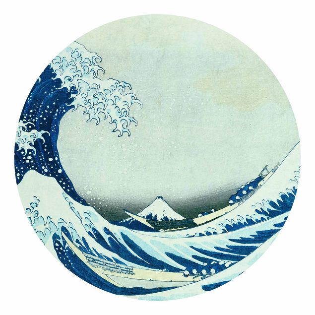 papel parede vintage Katsushika Hokusai - The Great Wave At Kanagawa