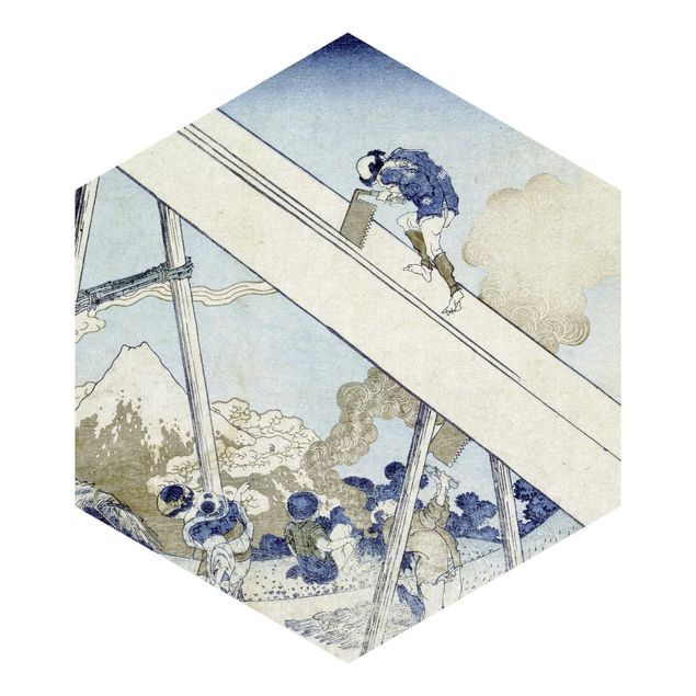 Papel de parede paisagens Katsushika Hokusai - In The Totomi Mountains