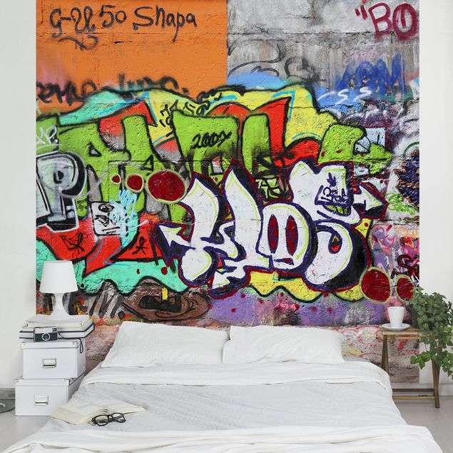 Papel de parede padrões Graffiti Wall