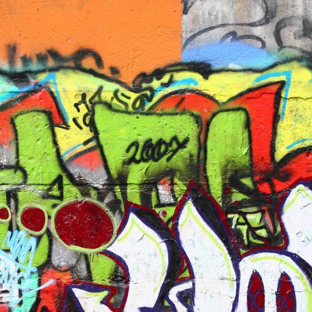 papel de paredes 3d Graffiti Wall