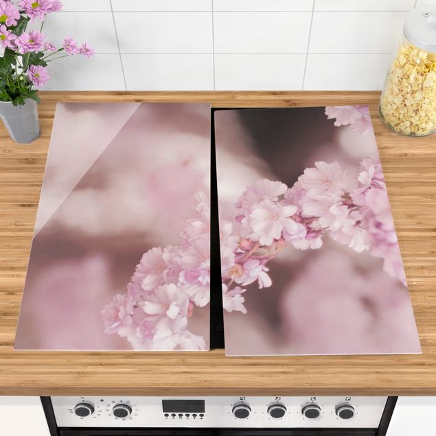 decoraçoes cozinha Cherry Blossoms In Purple Light