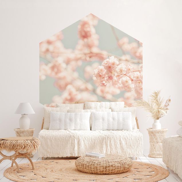 Papel de parede estilo rústico Cherry Blossom Glow
