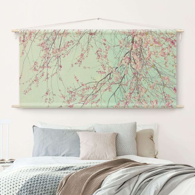 Tapeçaria de parede moderna Cherry Blossom Yearning