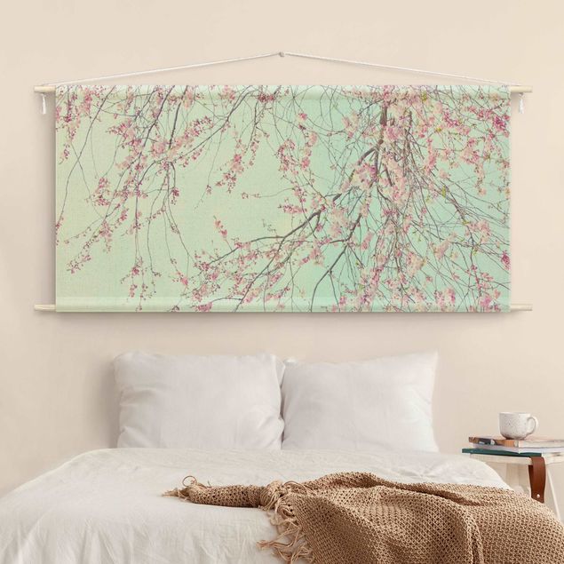 Tapeçaria de parede floresta Cherry Blossom Yearning
