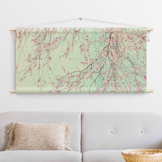 Tapeçaria de parede da natureza Cherry Blossom Yearning