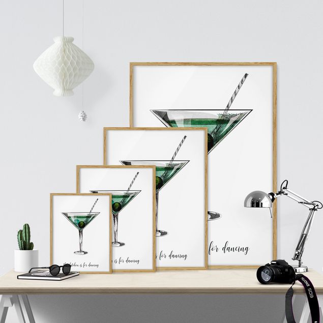 quadro decorativo verde Kitchen Is For Dancing - Drawing