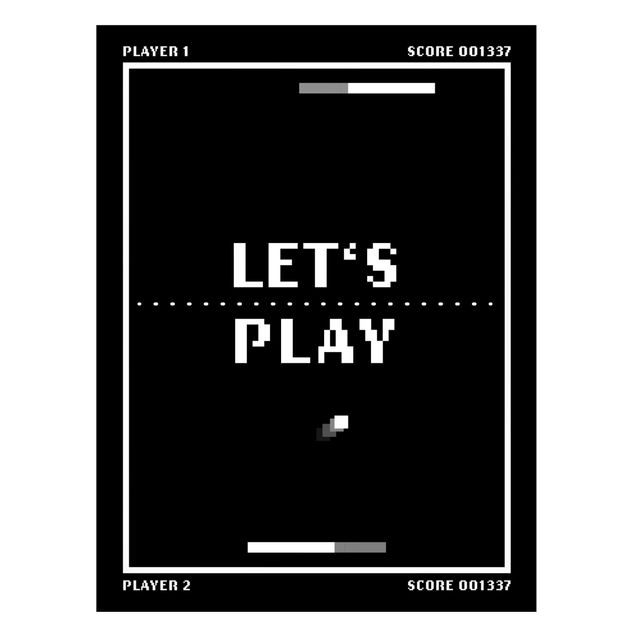 quadros com frases motivacionais Classical Video Game In Black And White Let's Play