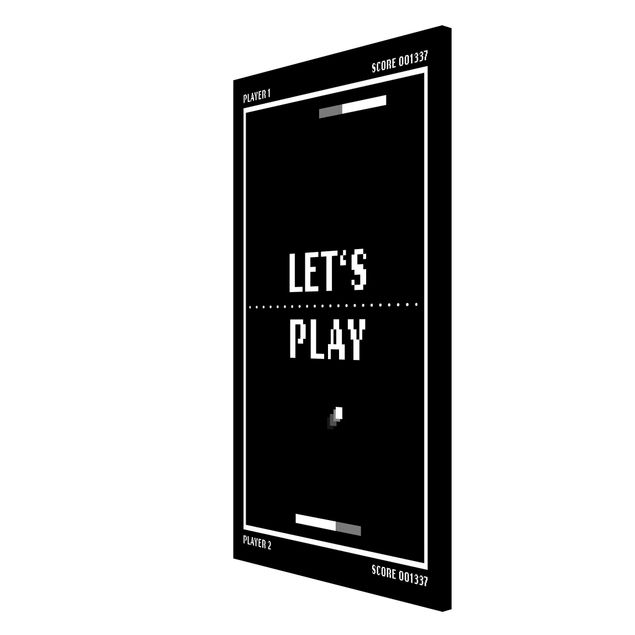 quadros modernos para quarto de casal Classical Video Game In Black And White Let's Play