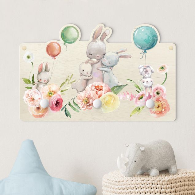 decoração para quartos infantis Little Bunny Family