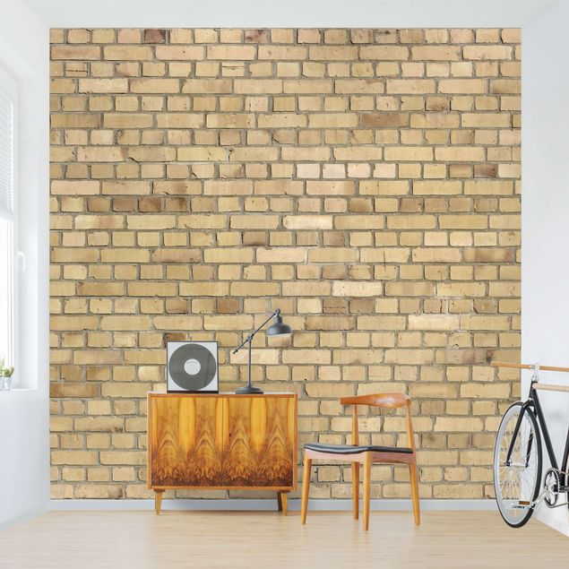 papel de parede pedra Clinker Wallpaper Light Yellow