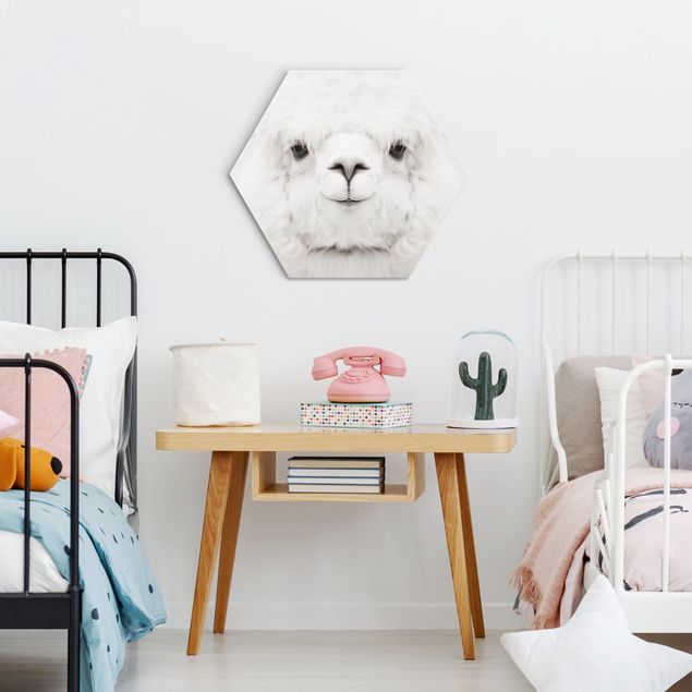 quadros modernos para quarto de casal Smiling Alpaca