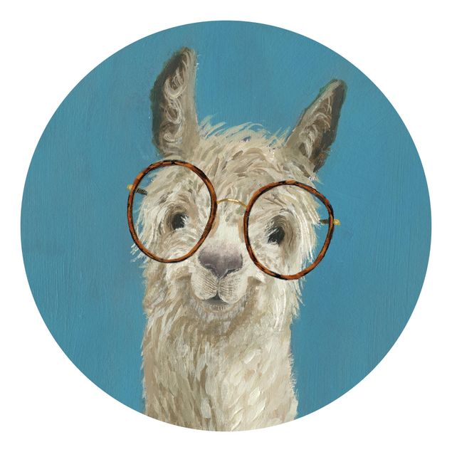 papéis de parede de animais Lama With Glasses I