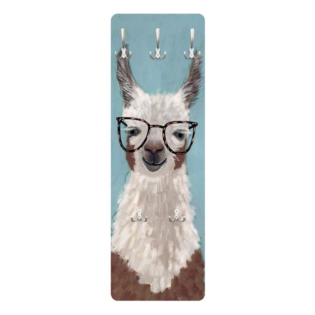 Cabides de parede em azul Lama With Glasses II