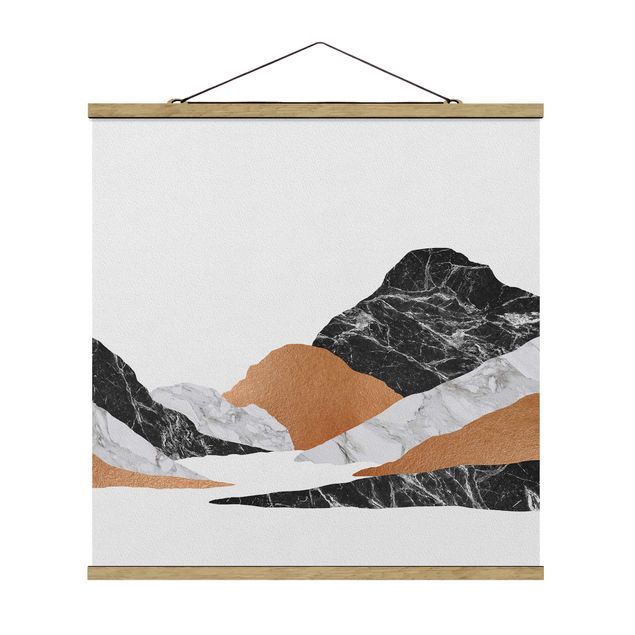 Quadros famosos Landscape In Marble And Copper II