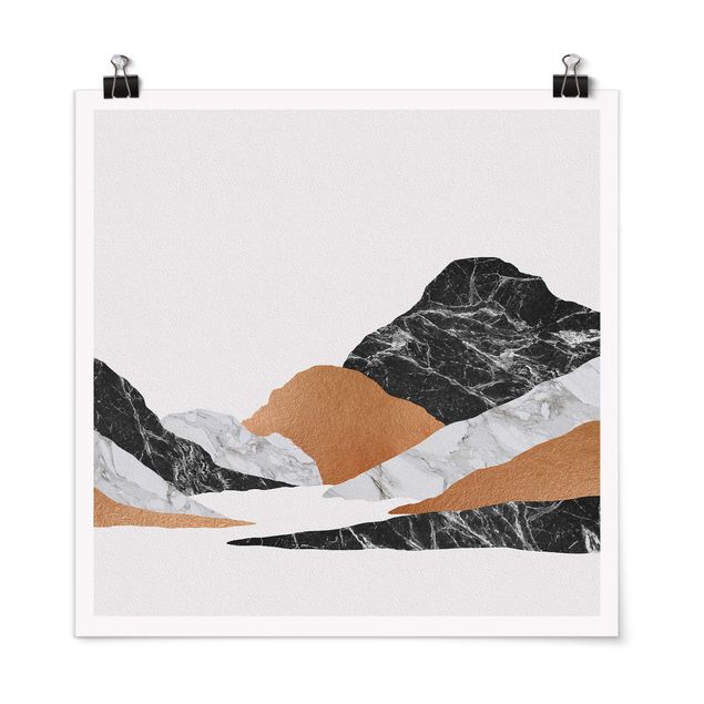 Posters quadros famosos Landscape In Marble And Copper II