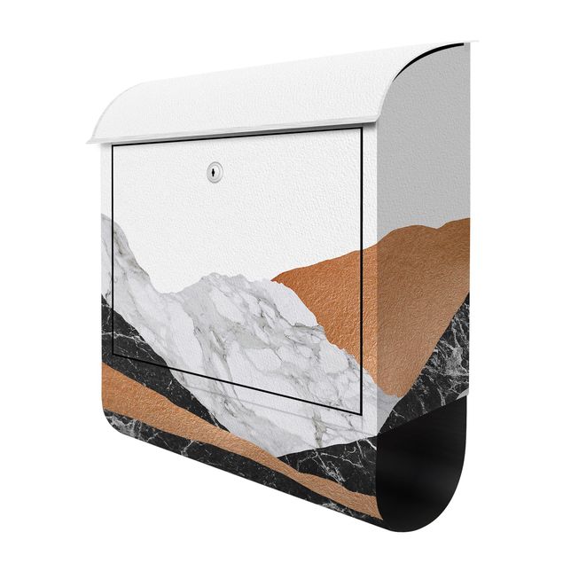 caixas de correio Landscape In Marble And Copper
