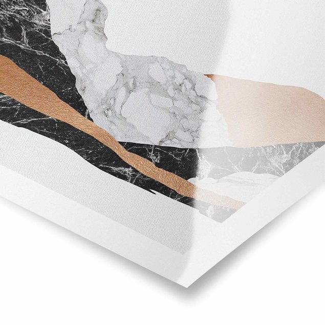 Posters paisagens Landscape In Marble And Copper