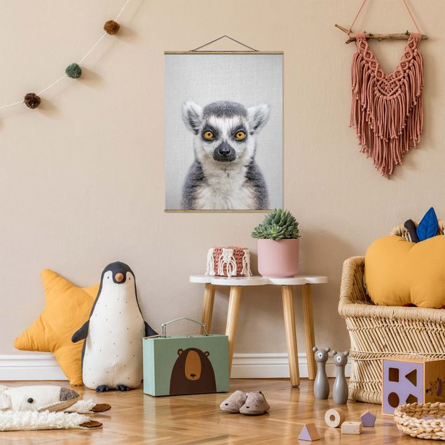 quadros decorativos para sala modernos Lemur Ludwig