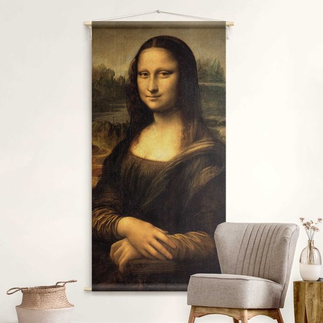 Tapeçaria de parede XXL Leonardo da Vinci - Mona Lisa
