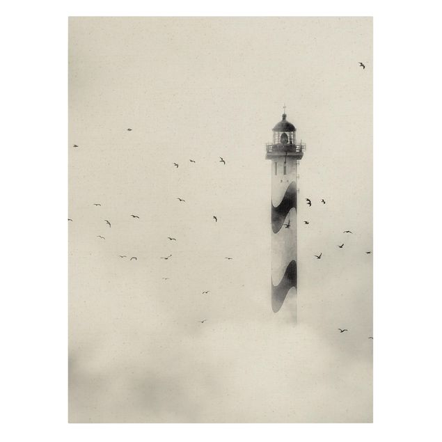 Quadros mar Lighthouse In The Fog