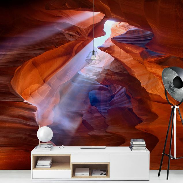 papel de parede com paisagem Play Of Light In Antelope Canyon