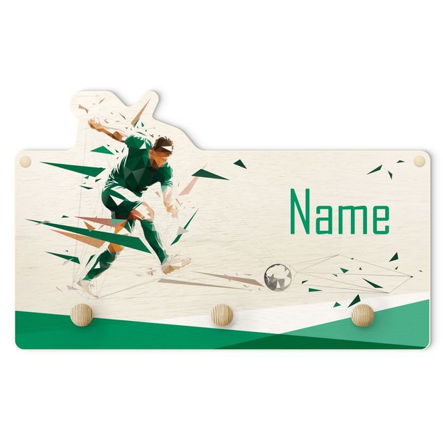 Cabide de parede infantil Favourite Club Grass Green With Customised Name