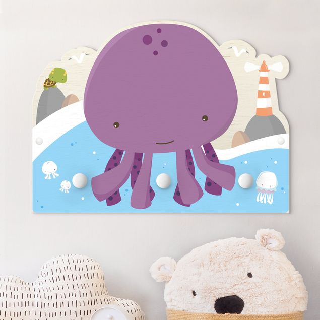 decoração para quartos infantis Purple Baby Squid