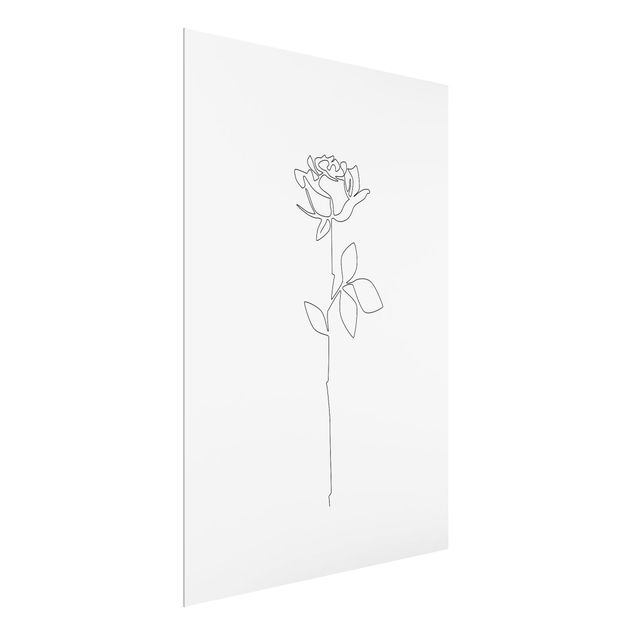 Quadros modernos Line Art Flowers - Rose