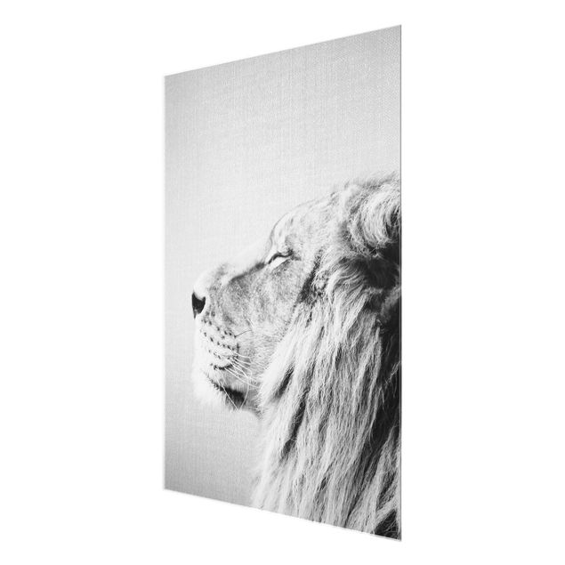 quadros preto e branco para decoração Lion Leopold Black And White