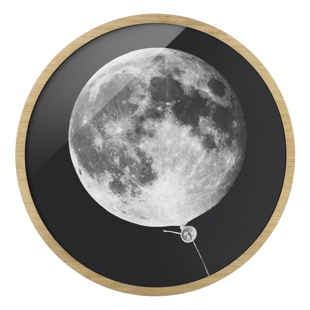 Quadros com moldura réplicas de quadros famosos Balloon With Moon