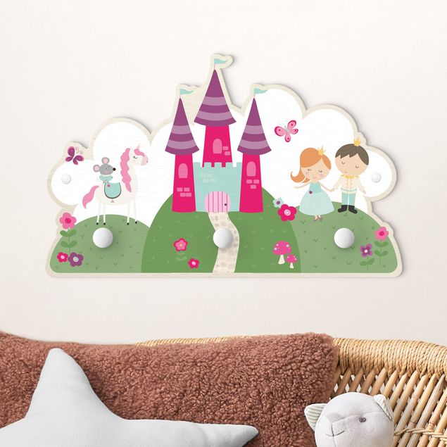 Decoração para quarto infantil Fairytale Castle With Prince And Princess