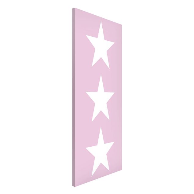 Decoração para quarto infantil Big White Stars on Pink