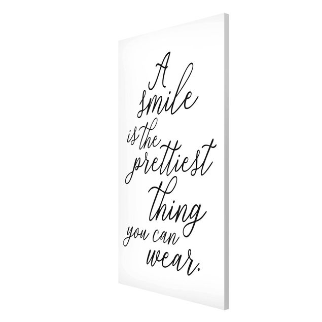 Quadros com frases A Smile Is The Prettiest Thing