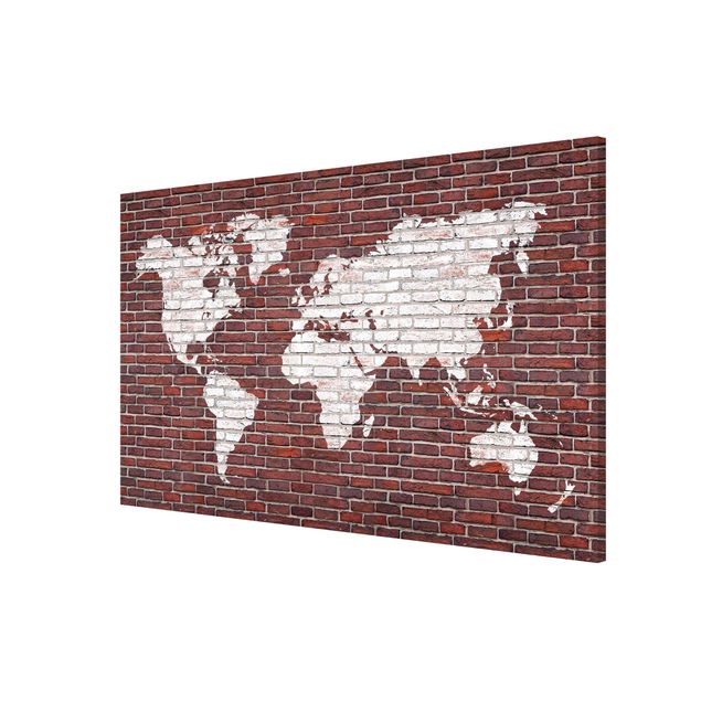 Quadros magnéticos mapas Brick World Map