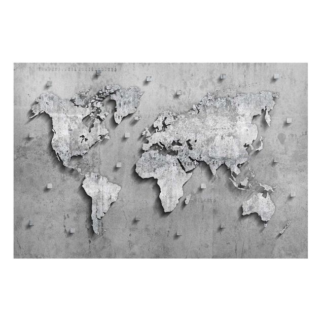 Quadros magnéticos mapas Concrete World Map