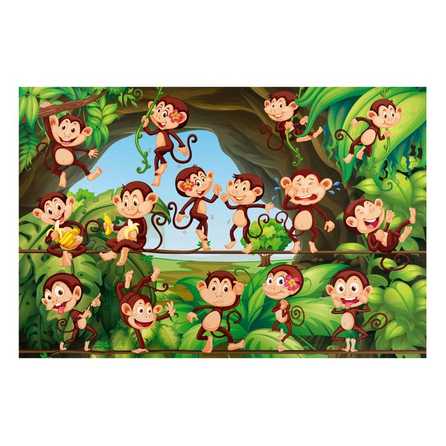 Quadros selva Jungle Monkeys