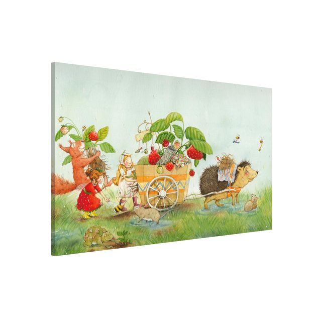 Decoração para quarto infantil Little Strawberry Strawberry Fairy - With Hedgehog