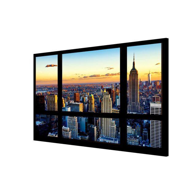 Quadros 3D Window view - Sunrise New York