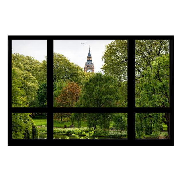 Quadros Londres Window overlooking St. James Park on Big Ben